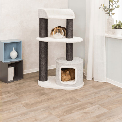 Tucker Murphy Pet™ Cara Grey Cat Tower For Large Cats, With Scratching